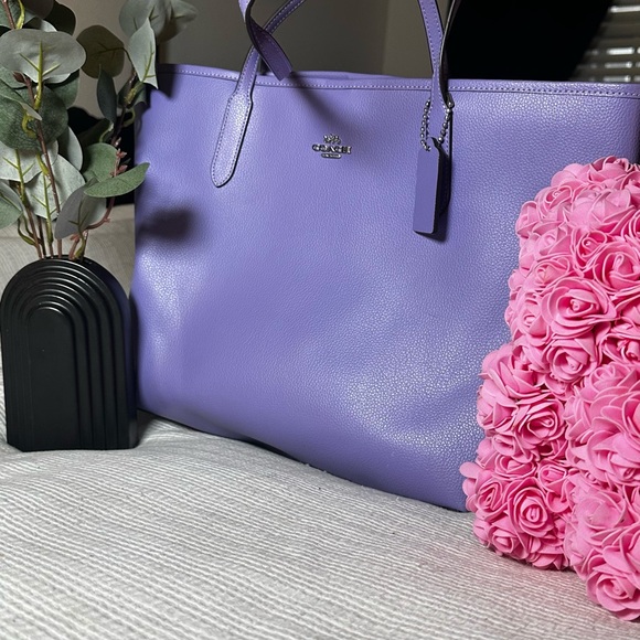 Coach Purple Tote Bag - Picture 3 of 8